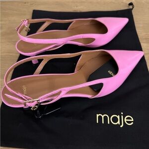 Maje Pink Slingback Heels